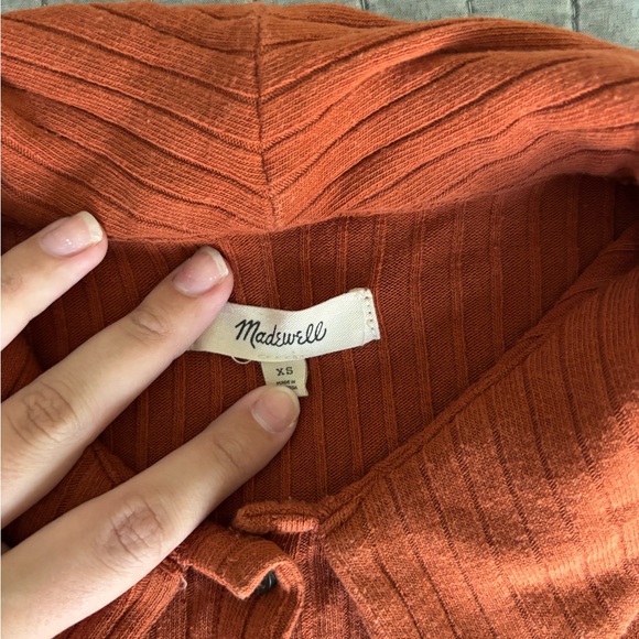 Madewell Rust Ribbed Knit Top - Picture 3 of 3